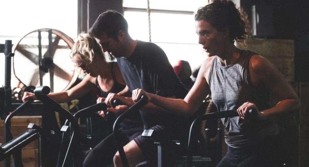 Small group personal training bicycles