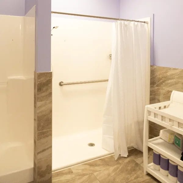 Shower at Her Strength Studio